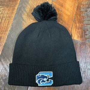 Adidas Black Pom Pom Beanie Hat with Embroidered Logo One Size